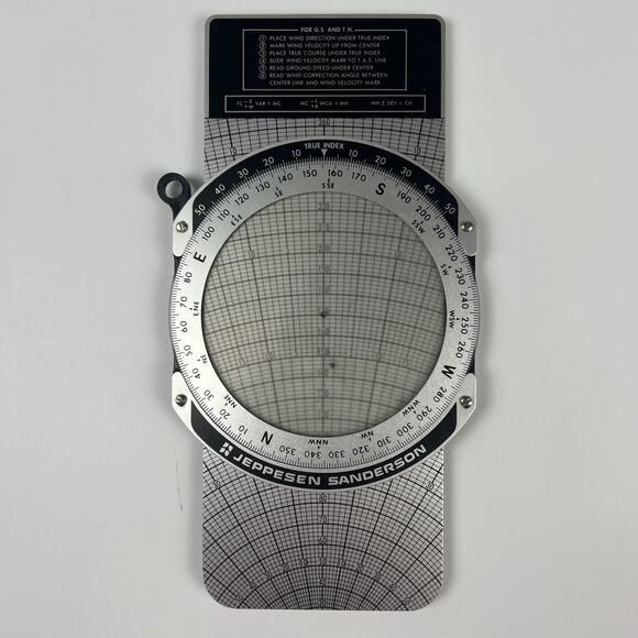 Vintage Jeppesen Sanderson Slide Graphic Flight Computer With Case & Manual - Picture 3 of 9